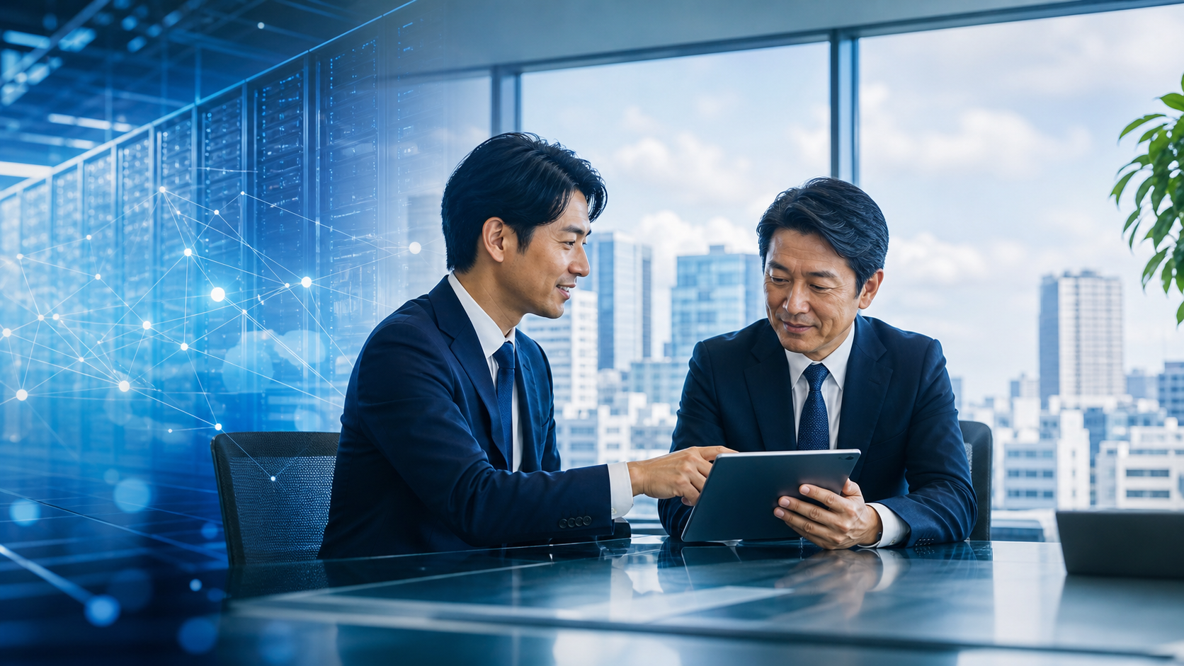 SIer M&A business succession meeting image
